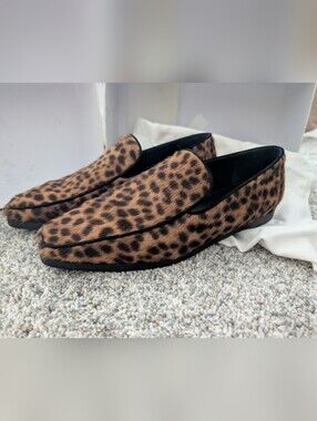 FRAME Le Verona Leopard Calf Hair Loafers EU 38 US 7.5 $478